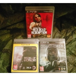 Red Dead Redemption
Medal of Honor
Dishonored
Pack 3 Jeux Video Playstation 3 - Très bon état garantis 15 Jours