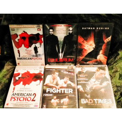 American Psycho 1 et  2
Fighter
Equilibrium
Bad Times
Batman Begins
- Pack Christian Bale 6 Films DVD