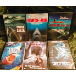 Les dents de la mer
Peur bleue
Jurassic Shark
Shark Attaks
Megalodon
Mort au large
Pack 6 Films DVD