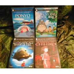 Ponyo sur la Falaise
Mon Voisin Totoro
Le château dans le ciel
Le Voyage de Chihiro
Pack Studio Ghibli 4 Films DVD Animation