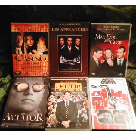 Le Loup de Wall Street
Les Affranchis
Casino
Aviator
Mean Streets
Mad Dog and Glory
Pack 6 Films 7 DVD Martin Scorcese