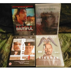 The Revenant
Biutiful
Birdman
Babel
Pack 4 Films DVD Alejandro González Iñárritu