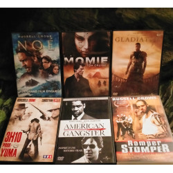 La Momie
3 H 10 pour Yuma
American Gangster
Gladiator
Noé
Fanatic Skinheads (Romper Stomper)
Pack Russell Crowe Films DVD