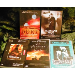 Elephant Man
Mulholland Drive
Dune
Sailor et Lula
Une histoire vraie
Pack 5 Films DVD David Lynch
