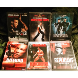 Kickboxer
Coups pour Coups
Black Eagle
Inferno
Universal Soldier
Replicant
Pack 5 Films DVD Jean-Claude Van Damme