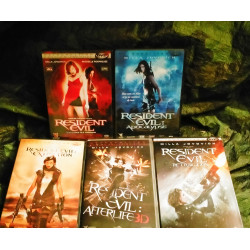 Resident Evil
Apocalypse
Extinction
Afterlife - 3D
Retribution
- Pack Saga 5 Films DVD Milla Jovovich
