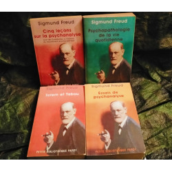 Totem et Tabou
Cinq Leçons de Psychanalyse
Essais de Psychanalyse
Psychopathologie
- Pack Sigmund Freud 4 Livres