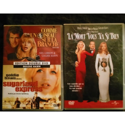 Comme un oiseau sur la branche + Sugarland Express - La Mort vous va si bien Pack Goldie Hawn 3 Films DVD Très bon état
