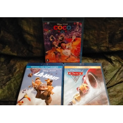 La-Haut- édition 2 Blu-ray
Coco
Cars 3
Pack Walt Disney Pixar 3 Films Animation 4 Blu-ray - Très bon état garantis 15 Jours