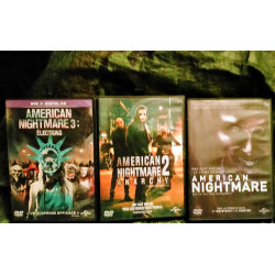 American Nightmare 
American Nughtmare 2 - Anarchy
American Nightmare 3 - Election
- Pack Trilogie 3 Films DVD Très bon état